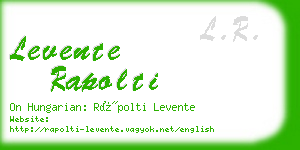 levente rapolti business card